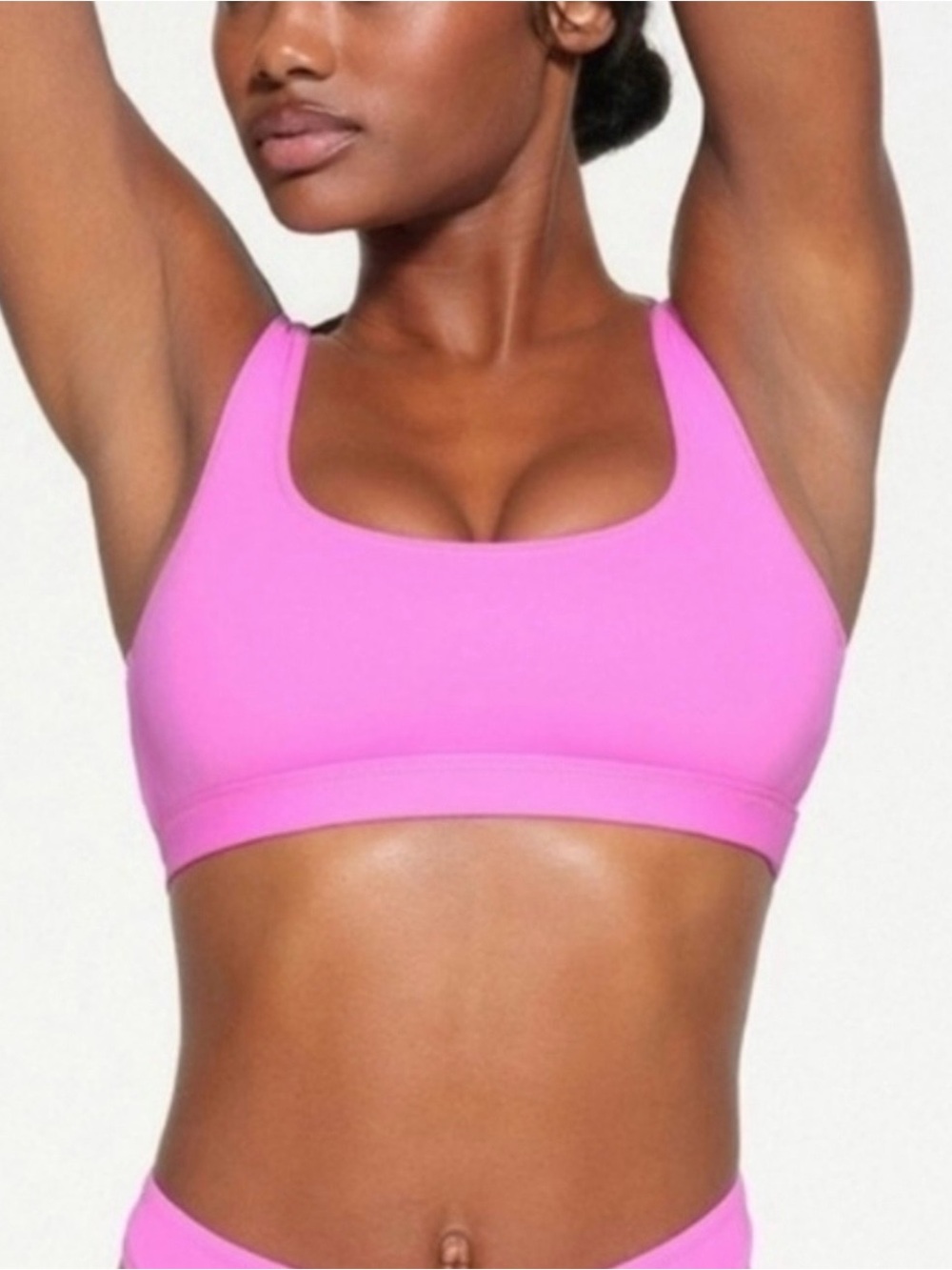 SKIMS Hot Pink tank bikini top
